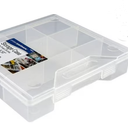 Project Partners 70503 7.25 x 6.5 in. Clear Plastic 9-Compartment Storage Box