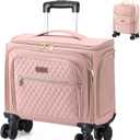 Softside Expandable Luggage with 4 Spinner Wheels 20" Pink