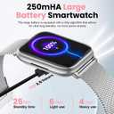 Smartwatch for Women, 1.83 Fitness Watch with Blood Pressure, Calls/Messages, Female Cycle Tracking, Heart Rate & Sleep Monitor, IP68 Waterproof for Android & iPhone (Silver)
