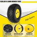 15x6.00-6NHS Lawn Mower Tires, 15 x 6.00-6 Lawn Mower Tires and Wheel Compatible with John Deere Craftsman Husqvarna Riding Lawn Mower Front Tires-with 3/4" Bearing, 3" Centered Hub (2 Pack)