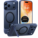 TORRAS for iPhone 17 Pro Case with Strong Magnetic & Stand, Fit for MagSafe, MilGrade Protection, Builtin Kickstand, Camera Control, Translucent Shockproof Slim 17 Pro Cover Ostand, Deep Blue