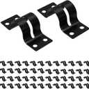 50PCS U Conduit Strap Hanger Black U Bracket Cable Clamp Hanger Cable U Bracket Pipe Clamp for Fixing Pipe or Cable with Screws