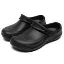 ZEENXIUYA Unisex Non Slip Work Chef Shoes Waterproof Closed Toe Kitchen Clogs Restaurante Food Service Garden Nurse Black, 10Wide Women, 8Wide Men