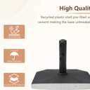 C-Hopetree 40 lb Heavy Duty Square Patio Base Stand for Outdoor Market Table Umbrella, Black