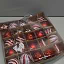 Red and White Christmas Balls Ornaments Set,Shatterproof Plastic Ball Set with Hanging Strings,Hanging Ball Ornaments for Xmas Christmas Tree Decorations,Early Ideas