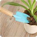 DOITOOL Kids Garden Tool Set Toy, Mini Rake and Spade with Wooden Handle - Small Gardening Tools Set for Succulent, Bonsai and Pot Plants