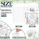 Ctosree 100 Set Wedding Favors for Guests Bulk Include 100 Pcs Self Adhesive Seed Packets Kraft Paper Seed Envelopes Let Love Grow Cards and Organza Gift Bags for Bridal Shower (Retro)