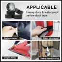 BOMEI PACK 5 Pack Black Duct Tape Roll Crafts, Residue Free Duct Sealing Tape Multi Pack, 8.3Mil x1.88Inch x 35Yds