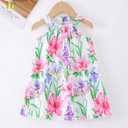 Toddler Dress 2T 3T Girls Clothes Orange Ruffle Sleeveless Girls Dresses Halter Beach Sundress Toddler Summer Outfits Dresses for Girls 2 3 Year Old