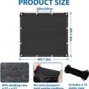 Sun Shade Cloth for Outdoor Patio,Pergola Shade Cover with Grommets Deck Shade Privacy Screen Balcony,90% UV Protection Shade Fabric Sunshades for Garden Backyard Outdoor, Black-6 x 6 FT