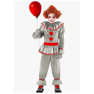 Morph Scary Clown Costume - Boys' Scary Clown Halloween Costume, XL