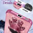 Buleens for Samsung Galaxy S21 FE 5G Case - Women Girls Cute Astronaut Girly Glitter Sparkly Cover with 6D Astronaut Hidden Stand Kickstand Design Sparkle Bling Cases for Samsung S21 FE 6.4" Pretty