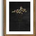 ARPEOTCY Vintage Gold Framed Large Wall Art, Retro Dark Dried Wildflower Painting, Canvas Prints with Antique Frame, Victorian Wall Picture Decor for Living Room Gallery Bedroom, 16x20 inch