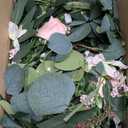 Lvydec 2 Pack Artificial Peony Flower Garland - 6ft Silk Peony Vine Willow Leaves and Eucalyptus Garland White Arch Flower Vine for Wedding Party Table Decoration (Pink)