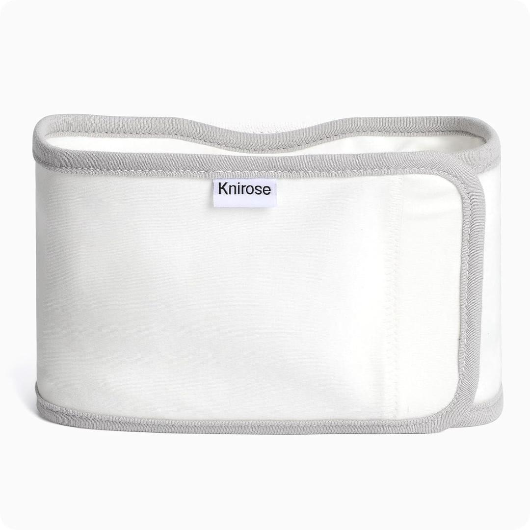 Premium Soft Cotton Snuggle Strap, A Swaddle Accessory Adjustable for Wearable Baby Swaddle Blankets, Belly Band for Baby Swaddle Sacks for Newborn Baby Boys Girls 0-6 Months, Fits-All White Grey