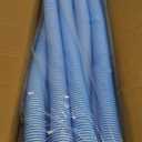 Poolvio Pool Vacuum Hose 26 Feet (8 x 40 Inch), 1.5 Inch Cuffs, Compatible with Most Inground Automatic Cleaners (Blue+White)