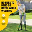 Papa's Tools Weed Puller Tool, 44" Stand Up Weeder Garden Tools & 4 Claw Steel Head, Dual Weed Eject Tech. Made with Real Bamboo & Long Wooden Handle, Yard Weeding Remover for Gardening Men & Women