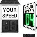 35"X24" Solar Powered Radar Feedback Sign,Flashing Speed Limit Indicator,Solar Powered LED Radar Speed Display Signs,Applicable to Speed-Limited Roads,Highways (35"X24")