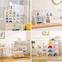 2 Pack Hat Organizer for Baseball Caps,Large Clear Cap Organizer with Drawer,Hats Holder Box for Closet with Sliding Tray,Stackable Hat Rack Display Case,Multi-use Hat Case for Caps,Each Holds 12 Hats