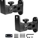 Speaker Wall Mount, All Aluminum Speaker Mount Wall Bracket for Small Speakers,Swivel & Tilt,Hold up to 30lbs,HD-318(2Packs Black)