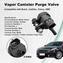 2 x Tank-type Blower Sweep Valve Compatible With 3.6L 3.0L Buick Enclave LaCrosse Cadillac ATS CTS SRX XTS Chevy Caprice Equinox Impala GMC Acadia Canyon Terrain Replaces OE 12610560 12690512