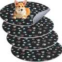 4 Pack Washable Whelping Pad Whelping Supplies Absorbent Reusable Puppy Training Pads Reusable Dog Mat for Floor Non Slip Washable Pee Mat for Dogs(Dark Gray,36 Inch)