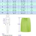 JACK SMITH Women's Stretchy Knee Length Skirts Athletic Skorts for Woman Drawstring Waist with Mesh Shorts Pockets (Black, M)