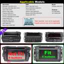5GWiFi Upgrade Car Radio for GMC Sierra 1500 2007-2013, Chevy Silverado 1500 2007-2013, Yukon Tahoe 2007-2014, Acadia Equinox Enclave HD 7inch Touch Screen Stereo, Carplay Android Auto GPS FM Camera