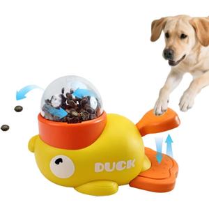 2-in-1 Duck Treat Dispenser for Dogs to Train Problem-Solving Skills,Dog Slow Feeder Puzzle Prevents Bloating,Interactive Treat Dispensing for Medium and Small Cats,Dogs