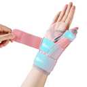 New Upgraded Thumb Splint for Right & Left Hand, Reversible Thumb Brace for Arthritis Pain and Support, Thumb Stabilizer for Sprains, Tendonitis Relief, One Size Fits Any Hand (Pink)