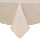 Hiasan Faux Linen Rectangle Tablecloth - Wrinkle and Stain Resistant Washable Table Cloth for Kitchen Dining Room Holiday Table Cover for Party Dinner, Beige, 70 x 140 Inch