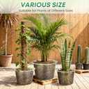 15 Pack 8/10/12 Inch Large Clear Nursery Pots with Drainage Hole, Plastic Plant Pots for Seedling Flower Vegetable, Indoor Outdoor Gardening, Used as Liner Inside Decorative Pot (8 10 12 inch)