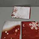 SUNWISHA Christmas Curtain Valances Set 52x18 & 36x26 inch Dreamy Red Snowflake Valance Holiday Inspired Decor for Winter Homes/Kitchen/Bedroom