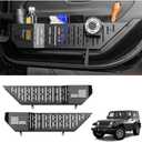 BMZX Metal Front Door Pocket Storage Box for Jeep Wrangler JL JLU 4XE 2018-2025 and Gladiator JT 2020-2025 Accessories Door Expansion Storage Molle Panels(Not for Power Seats)