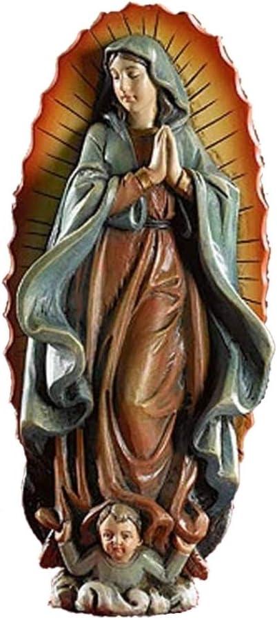 Our Lady of Guadalupe Statue Resin Figurine with Prayer Gift Box, 4 Inch