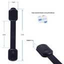 2 x Child Safety Cabinet Locks (6 Pack)  Adjustable Baby Proofing Strap Latches with Strong 3M Adhesive  No Drill Childproof Locks for Drawers, Cabinets, Fridge, Door, Closet, Black