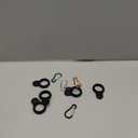 Boao 5 Sets Silicone Water Bottle Carrier with 5 Pieces Keychain Clip Key Ring Clip for Outdoor Activities or Daily Use (Black, Silver, Yellow, Purple and Green)