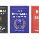 Ryan Holiday 3 Books Collection Set (Ego Is The Enemy, The Obstacle Is The Way, Stillness Is The Key Hardcover)