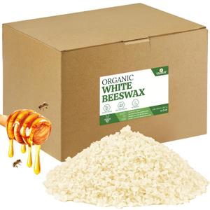 YASNAY White Beeswax Pellets 5LB, Organic Beeswax, Beeswax for Candle Making, Body, Skin Care DIY, Lip Balm and Soap Making Supplies
