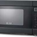 COMMERCIAL CHEF 0.9 Cu Ft Microwave with 10 Power Levels, Push Button and Child Lock, Digital Controls, Countertop Microwave with Timer and Quick-Touch Menu, Black