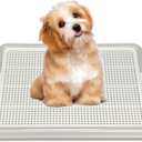 Dog Pee Pad Holder Tray, Puppy Potty Training, 22.5"x16.5", PP Plastic, Snap Lock, 4 Colors (Gray)