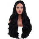 RightOn Black Wig Long Wavy Black Wigs for Women Daily Party Hairnet Include