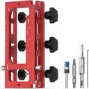 Door Hinge Jig, Aluminum Alloy Door Hinge Router Template, Adjustable Door Mortiser Fits Door Hinges from 2.5" to 5" Length, 1/4" Radius, 5/8" Radius and Types of Square