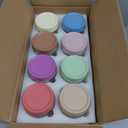 SHOWIN Overnight Oats Containers with Lids, 10oz Glass Jars with Lids 8 pcs, Wide Mouth Mason jars for Salad, Yogurt, Snacks, Meal Prep