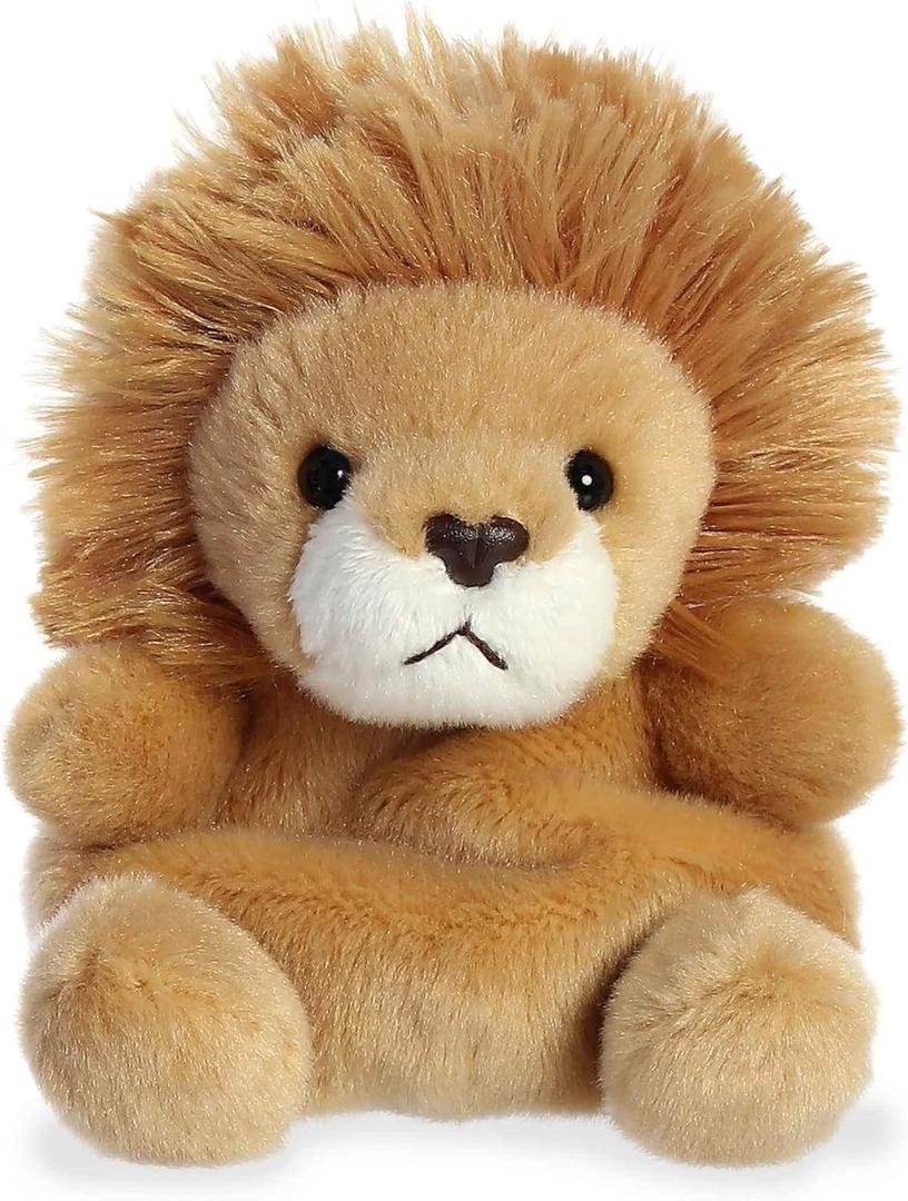 Aurora® Adorable Palm Pals Leno Lion Stuffed Animal - Pocket-Sized Play - Collectable Fun - Brown 5 Inches