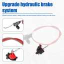 Left Hydraulic Disc Brake Caliper 50" Hose Tube Master Cylinder Brake Pad Kit for Baja Doodle Bug DB30 Blitz for Predator 79CC 97CC 100CC 212CC 2.8hp Mini Bike Dirt Bike Red