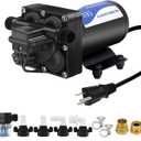 RV Fresh Water Pump 110V Water High Pressure Increase Booster Pump for Home Irrigation 5.5GPM 75PSI Marine Boat Washdown Pump Diaphragm on Demand Water Pump for Yard Garden Camp Yacht