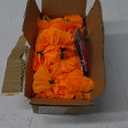 66pcs Marigold Flowers Heads with Monarch Butterfly Decorations, Marigold Garland for Wedding Party Day of The Dead Halloween Diwali Decorations