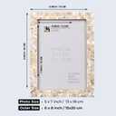 Handicrafts Home Mother of Pearl Picture Frame 5x7, Decorative Photo Frame for Tabletop or Wall, Handmade Shell Mosaic Frame, Modern Home Decor, Gift Picture Frame, White