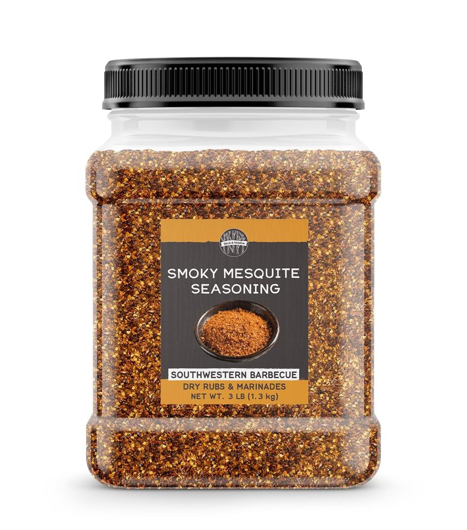 Birch & Meadow Smoky Mesquite Seasoning, Savory & Smoky Flavors, Barbecue, Dry Rubs & Marinades (48 Ounce), BB Date: 

12/2027